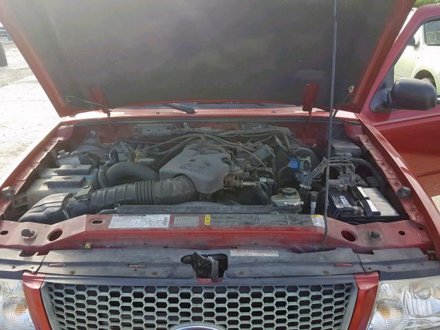 1FTZR15EX1PB46471 - 2001 FORD RANGER SUP RED photo 7