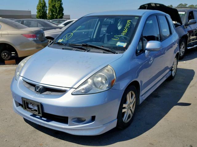 JHMGD38688S057543 - 2008 HONDA FIT SPORT BLUE photo 2