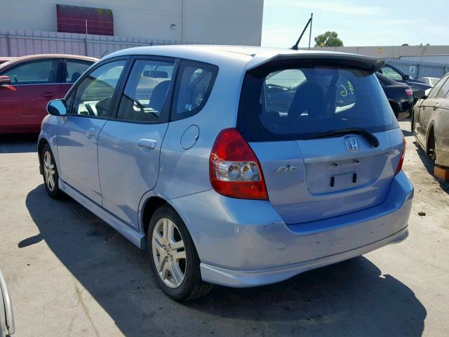 JHMGD38688S057543 - 2008 HONDA FIT SPORT BLUE photo 3