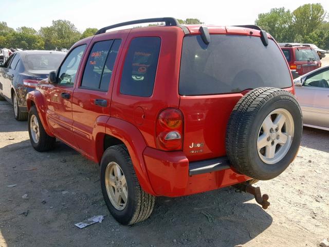 1J4GL58K63W564031 - 2003 JEEP LIBERTY LI RED photo 3