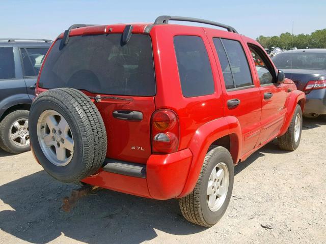 1J4GL58K63W564031 - 2003 JEEP LIBERTY LI RED photo 4