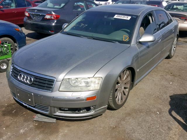 WAUML44E54N012835 - 2004 AUDI A8 L QUATT SILVER photo 2