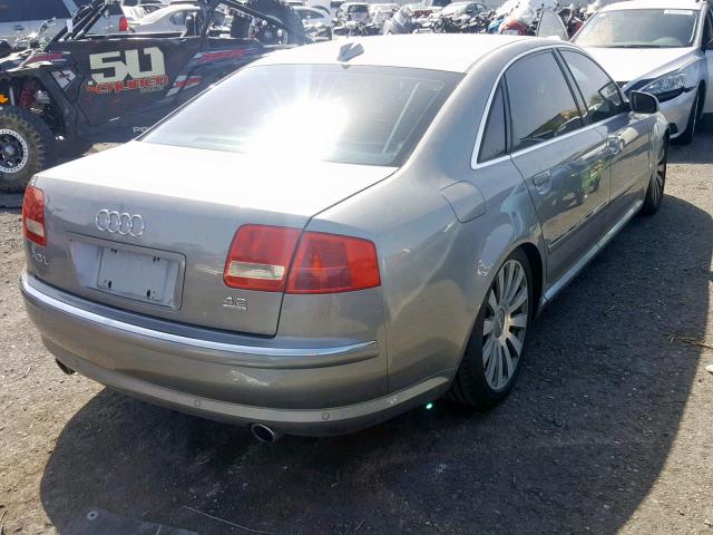 WAUML44E54N012835 - 2004 AUDI A8 L QUATT SILVER photo 4