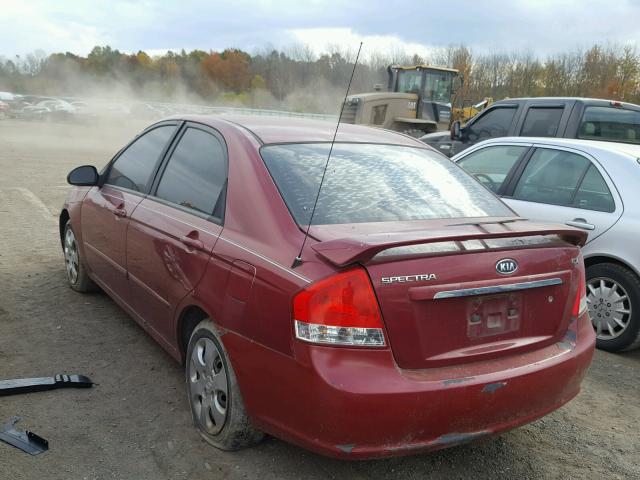 KNAFE121385524889 - 2008 KIA SPECTRA EX RED photo 3