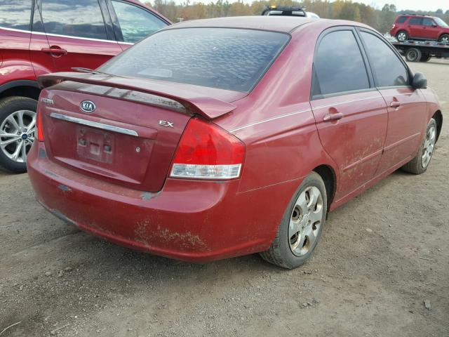 KNAFE121385524889 - 2008 KIA SPECTRA EX RED photo 4