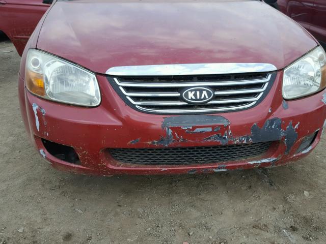 KNAFE121385524889 - 2008 KIA SPECTRA EX RED photo 9