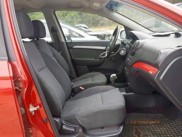 KL1TD5DEXBB231541 - 2011 CHEVROLET AVEO LS RED photo 5