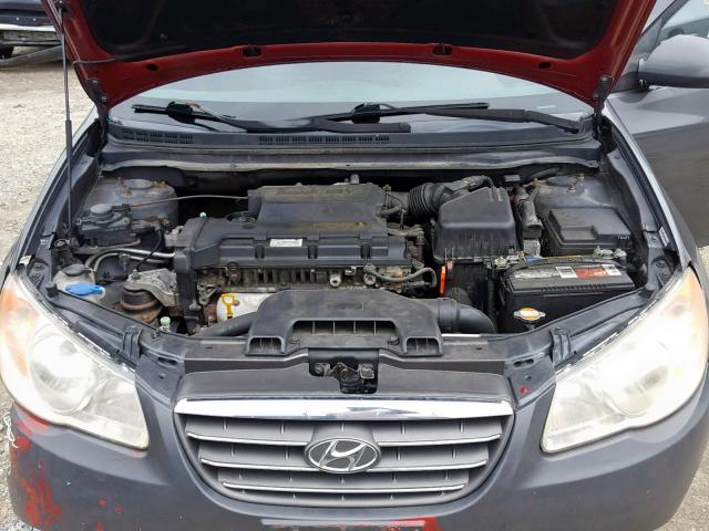 KMHDU46D38U497875 - 2008 HYUNDAI ELANTRA GL GRAY photo 7