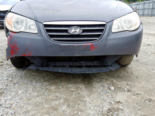 KMHDU46D38U497875 - 2008 HYUNDAI ELANTRA GL GRAY photo 9