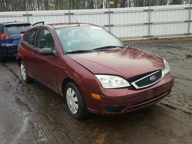 1FAFP31N27W153350 - 2007 FORD FOCUS ZX3 MAROON photo 1