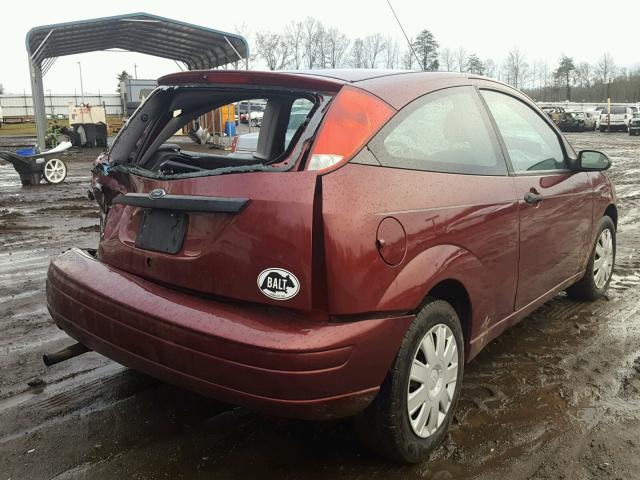 1FAFP31N27W153350 - 2007 FORD FOCUS ZX3 MAROON photo 4