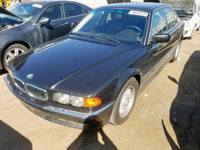 WBAGG8349YDN80843 - 2000 BMW 740 I AUTO BLACK photo 2