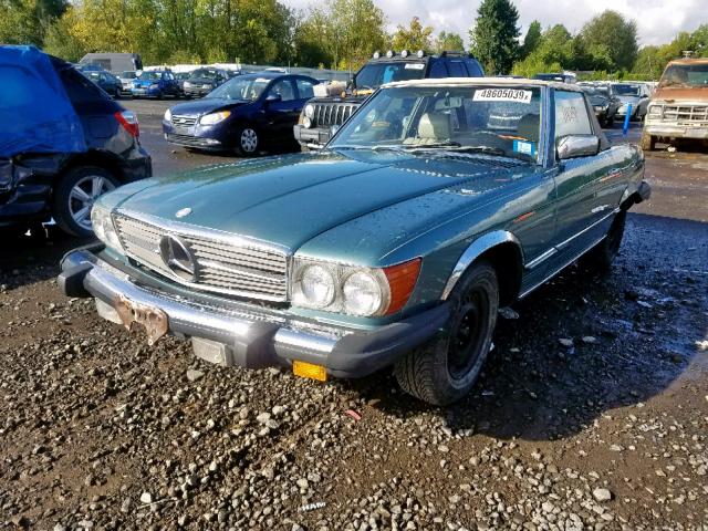 WDBBA45A6EA007484 - 1984 MERCEDES-BENZ 380 SL GREEN photo 2