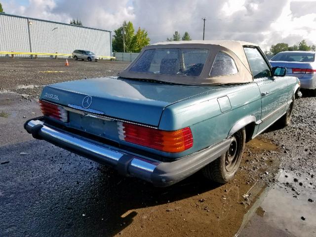 WDBBA45A6EA007484 - 1984 MERCEDES-BENZ 380 SL GREEN photo 4