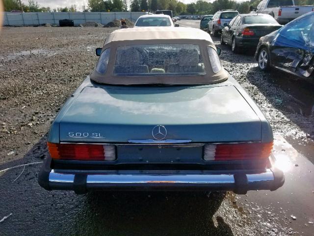 WDBBA45A6EA007484 - 1984 MERCEDES-BENZ 380 SL GREEN photo 6