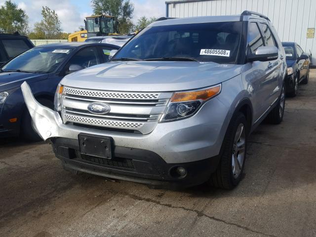 1FM5K8F89EGC37009 - 2014 FORD EXPLORER L SILVER photo 2