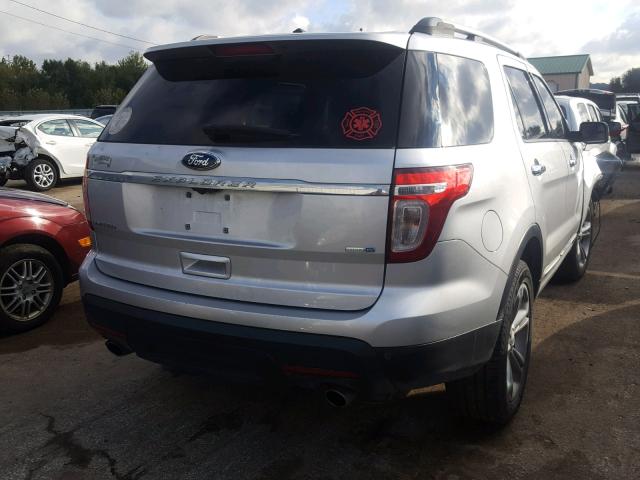 1FM5K8F89EGC37009 - 2014 FORD EXPLORER L SILVER photo 4