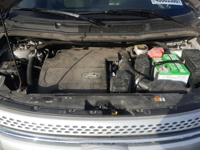 1FM5K8F89EGC37009 - 2014 FORD EXPLORER L SILVER photo 7