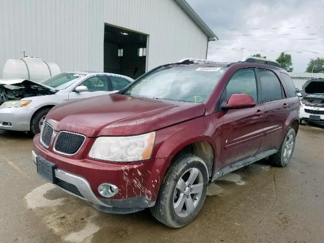 2CKDL63F576026082 - 2007 PONTIAC TORRENT MAROON photo 2