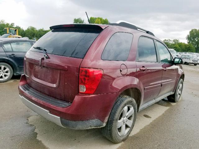 2CKDL63F576026082 - 2007 PONTIAC TORRENT MAROON photo 4