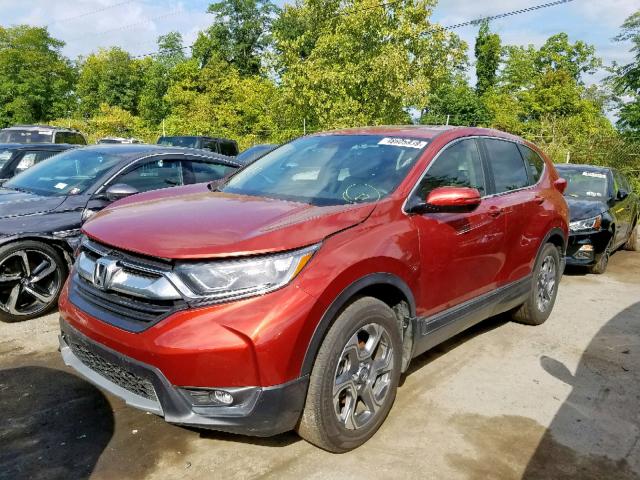 2HKRW1H88JH514687 - 2018 HONDA CR-V EXL RED photo 2