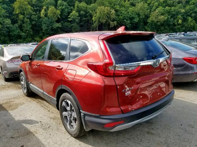 2HKRW1H88JH514687 - 2018 HONDA CR-V EXL RED photo 3