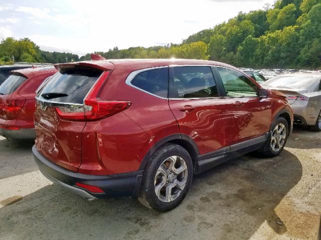 2HKRW1H88JH514687 - 2018 HONDA CR-V EXL RED photo 4