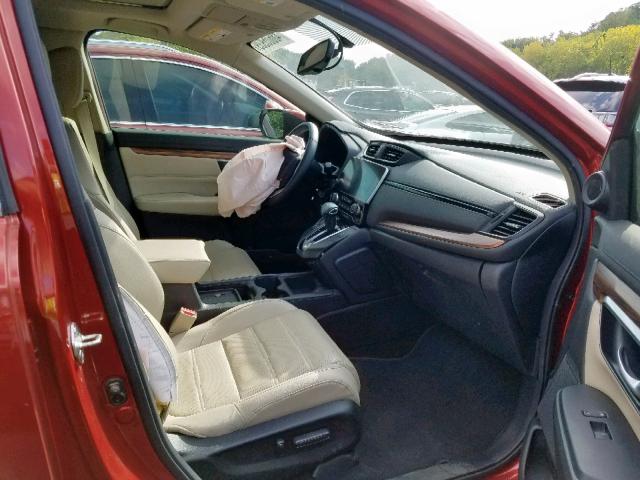 2HKRW1H88JH514687 - 2018 HONDA CR-V EXL RED photo 5