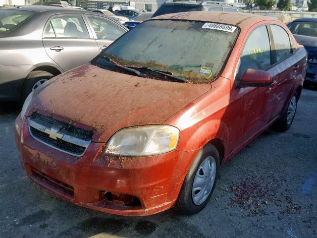 KL1TD5DE6AB087792 - 2010 CHEVROLET AVEO LS RED photo 2