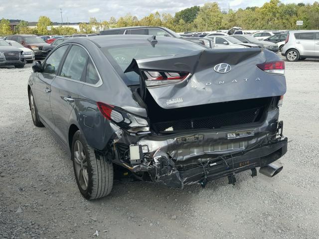 5NPE34AF5JH682885 - 2018 HYUNDAI SONATA SPO GRAY photo 3