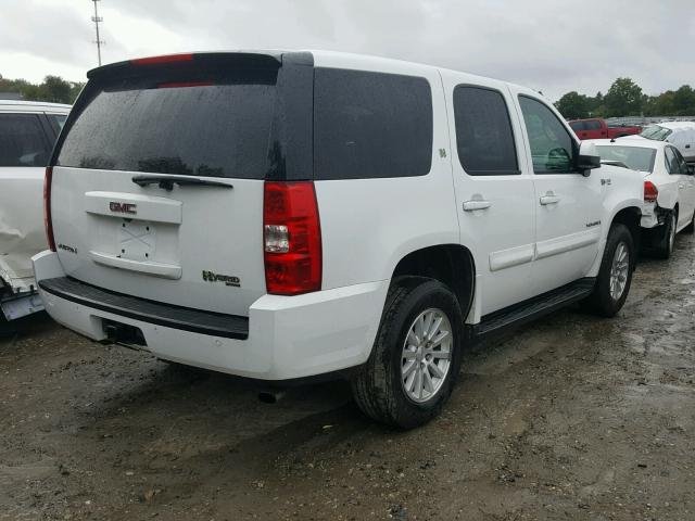 1GKFK13509R116166 - 2009 GMC YUKON HYBR WHITE photo 4