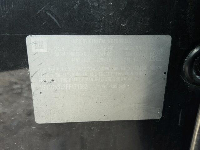 1G11C5SL3FF171582 - 2015 CHEVROLET MALIBU 1LT GRAY photo 10