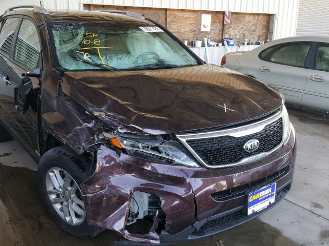 5XYKTCA63EG535328 - 2014 KIA SORENTO LX PURPLE photo 9