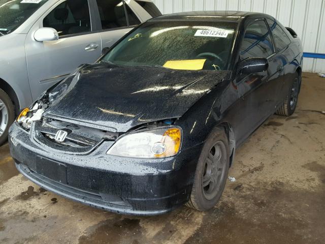 1HGEM22012L033787 - 2002 HONDA CIVIC EX შავი ფოტო 2