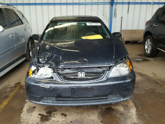 1HGEM22012L033787 - 2002 HONDA CIVIC EX შავი ფოტო 9