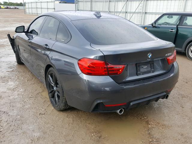 WBA4B1C58FG241357 - 2015 BMW 435 I GRAY photo 3