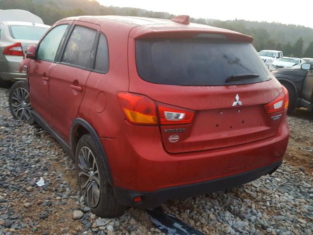 JA4AR3AU4HZ012392 - 2017 MITSUBISHI OUTLANDER RED photo 3