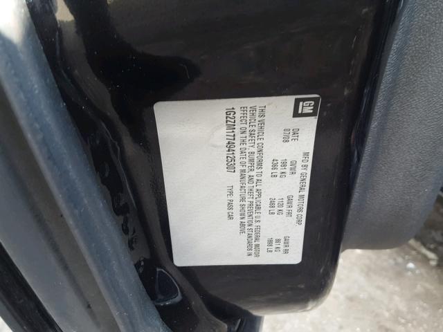 1G2ZM177494125307 - 2009 PONTIAC G6 GXP BLACK photo 10