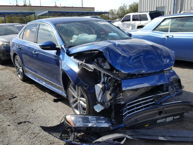 1VWDT7A30HC056800 - 2017 VOLKSWAGEN PASSAT R-L BLUE photo 1