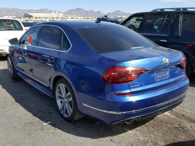 1VWDT7A30HC056800 - 2017 VOLKSWAGEN PASSAT R-L BLUE photo 3