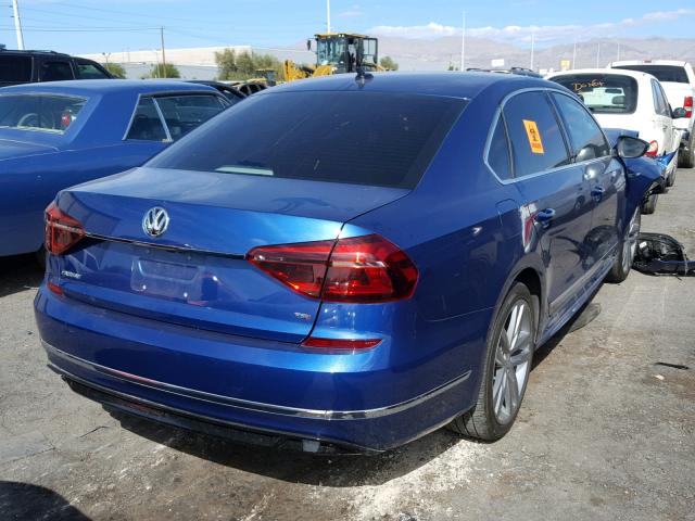 1VWDT7A30HC056800 - 2017 VOLKSWAGEN PASSAT R-L BLUE photo 4