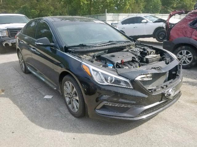 5NPE34AF9GH300737 - 2016 HYUNDAI SONATA SPO BLACK photo 1