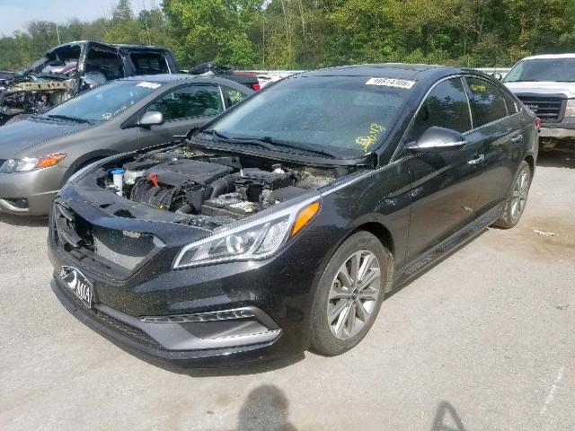 5NPE34AF9GH300737 - 2016 HYUNDAI SONATA SPO BLACK photo 2