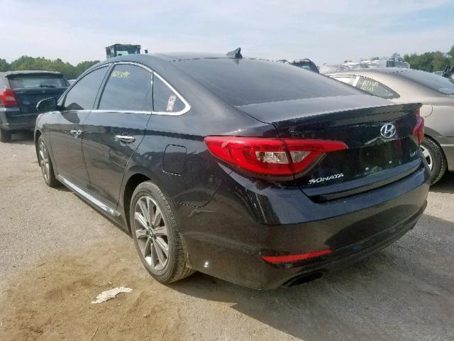 5NPE34AF9GH300737 - 2016 HYUNDAI SONATA SPO BLACK photo 3