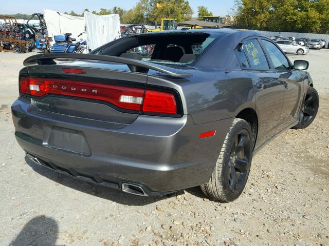 2C3CDXHG2CH239646 - 2012 DODGE CHARGER SX GRAY photo 4