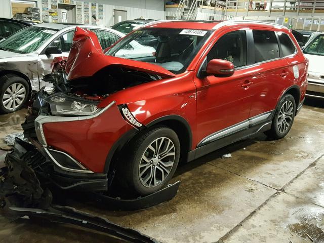 JA4JZ4AX1GZ056834 - 2016 MITSUBISHI OUTLANDER RED photo 2