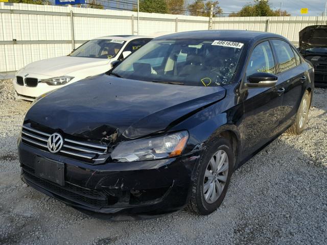 1VWAP7A3XDC127311 - 2013 VOLKSWAGEN PASSAT S BLACK photo 2