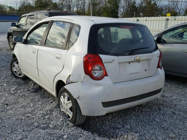 KL1TD6DE4BB147205 - 2011 CHEVROLET AVEO LS WHITE photo 3
