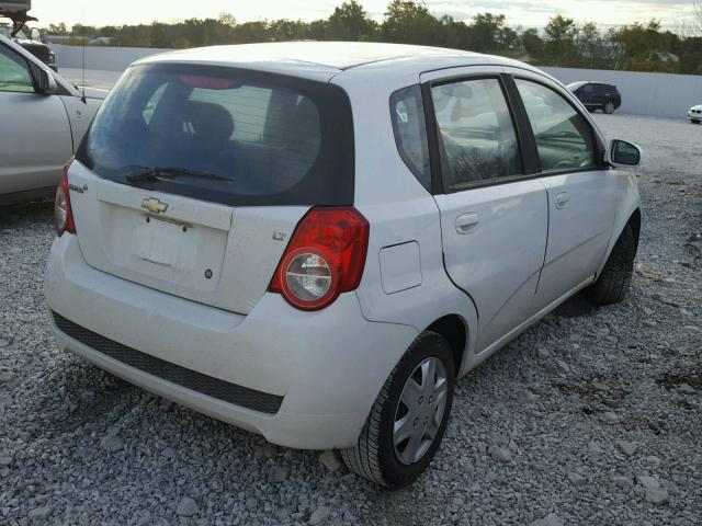KL1TD6DE4BB147205 - 2011 CHEVROLET AVEO LS WHITE photo 4