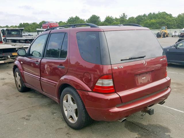 4JGAB74E7YA170435 - 2000 MERCEDES-BENZ ML 55 RED photo 3